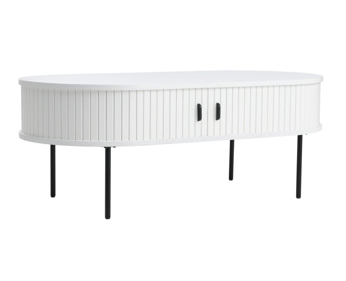 Salontafel Nola Ovaal 120x60 cm - wit
