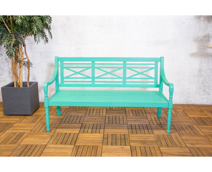 Louis 3-seater bench turquoise FSC 100%