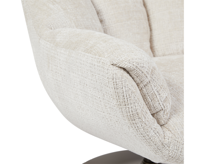 Force Fauteuil met voetenbank - Cremona 02 sand (draaibaar)