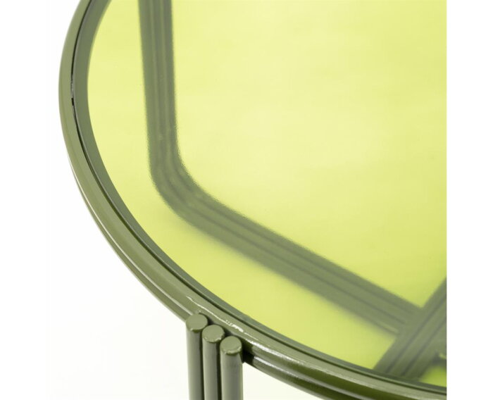 Coffee table Groovy 63x63cm - groen | BY-BOO