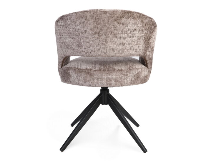 Eetkamerstoel Demi | Clay | Poot Black | Met armleuning
