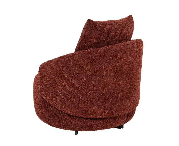 SEVN Lieke fauteuil draaibaar - Rond en compact - Rhapsody 10 Burnt Brick - 93x90x79 cm