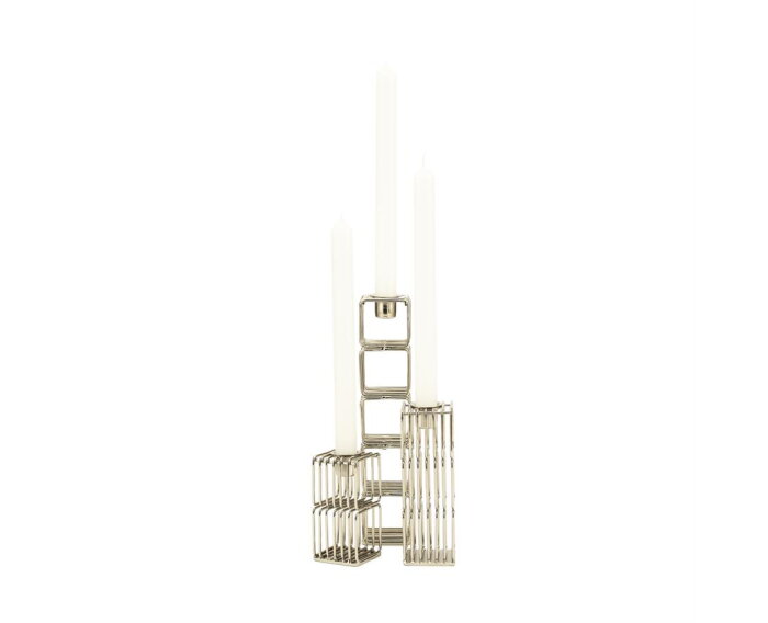 Candle holder WireWorks - silver | BY-BOO