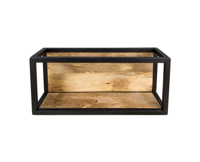 Wandbox Levels - 55x25 cm - mangohout/ijzer