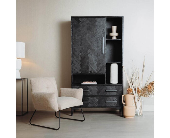 Dante Fauteuil - fabric Teddy MJ83 Light brown