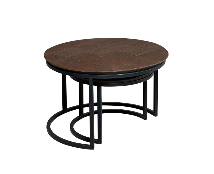 Salontafel Otik Brown Oak | 70 cm | Set van 2