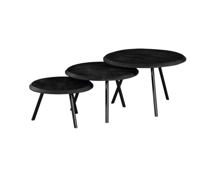 Salontafel Ohio Black | set van 3