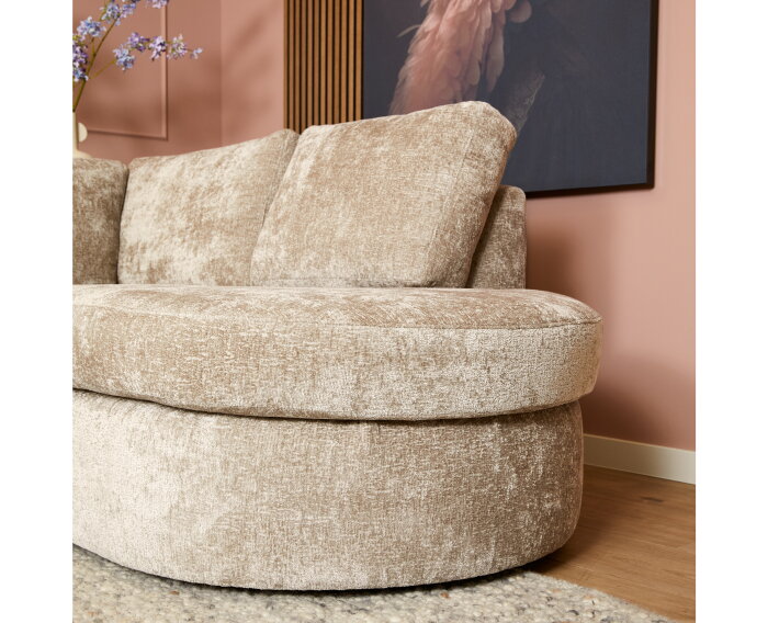 MySofa Hoekbank Alma | Beige | Divan Links + 2,5 zits | 5 jaar garantie