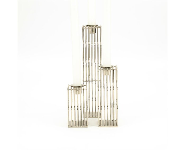 Candle holder WireWorks - silver | BY-BOO