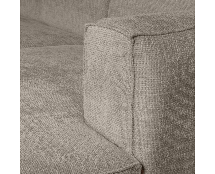 BEAN CHAISE LONGUE RECHTS GROVE MELANGE TRAVERTIN - WOOOD