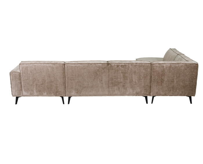 Tower Living Leeds Chaise R - 2 5 - Ottoman L - Touch 04 Taupe