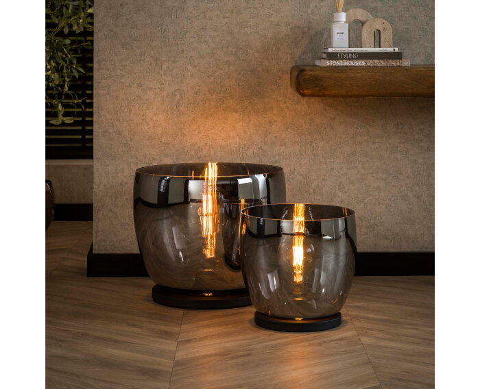 Vloerlamp UP XXL - Smoke grey glas