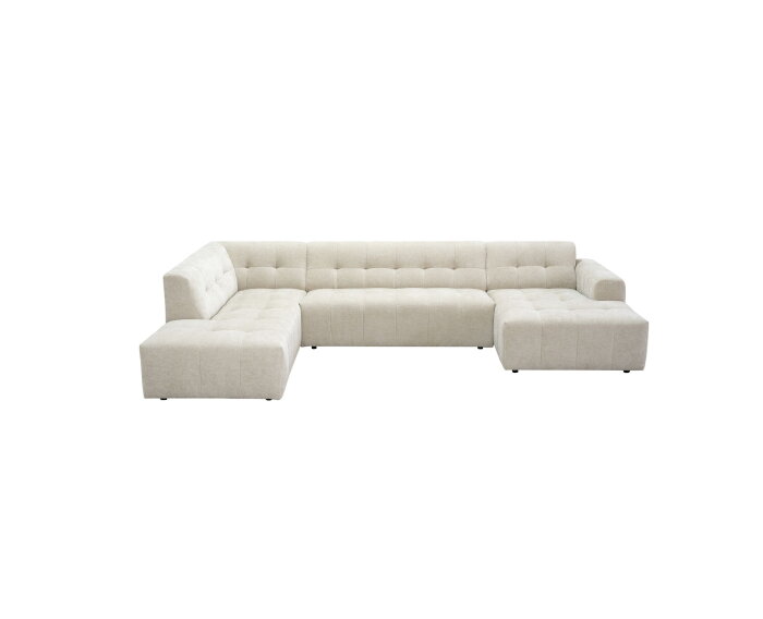 MySofa Ruby U-bank Beige Ottomane L + 2,5 + Lounge R