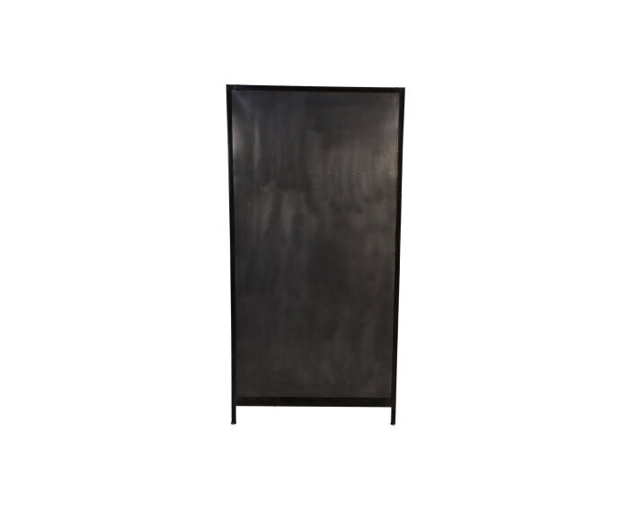 Vitrinekast Brooklyn - 90x40x180 - Natural Steel - Ijzer/glas