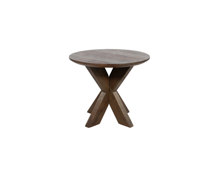Bijzettafel &Oslash;50, H43, Acacia Marron Brown - Gemini Table Collection
