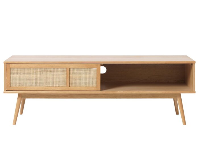 Tv-meubel Barrali - eikenfineer naturel - 150x45x50 cm - 1 deur