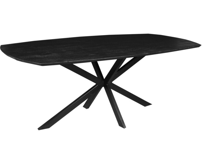 Eettafel Colorado Deens ovaal mangohout 180x90 cm - zwart