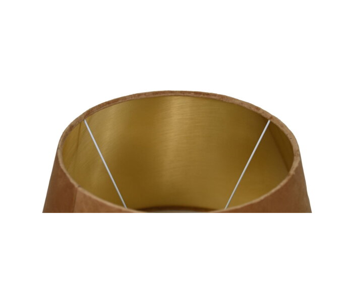 Ronde conische lampenkap - ø35-ø52x32 - Beige/goud - Velours