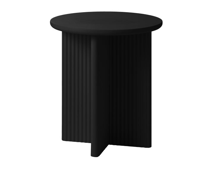 Bijzettafel Palma rond Ø50 cm - Zwart