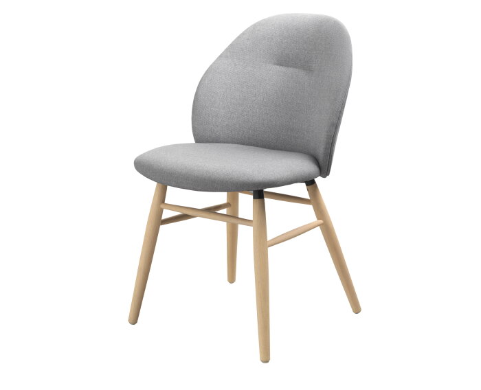 Eetkamerstoel Teno eiken - Lichtgrijs
