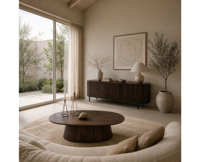 Salontafel Salvator Ovaal 120 cm - walnoot | Livingfurn