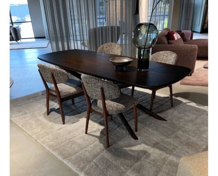 Eettafel Jax Deens ovaal mangohout 200x110 cm - Walnoot