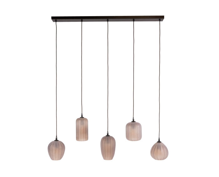 Hanglamp Altura 5L - Sienna bruin-frosted