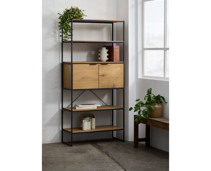 Boekenkast Cesura eiken melamine 90x40x190 cm