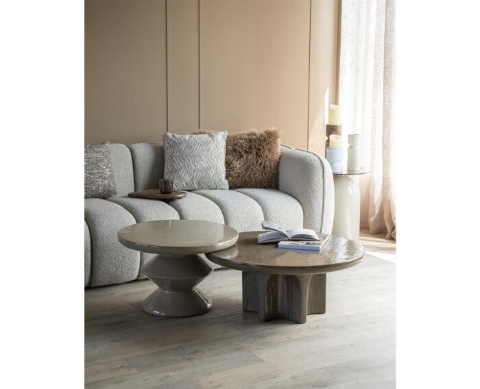 BY-BOO Circolo Salontafel rond large 80x80cm - bruin