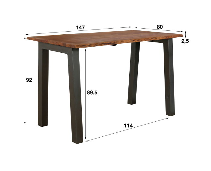 Bartafel Timber 147 cm | Slechts &euro;389 | Meubelplaats.nl