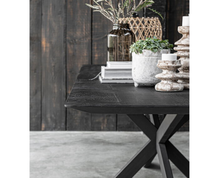 Timeless Black eettafel Curves 210 cm