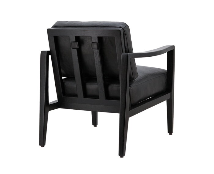 Fauteuil Olaf Zwart Leder - Eleonora 92100 | Meubelplaats.nl