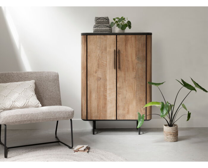 DTP home Soho bergkast laag teakhout 90x40x130 cm