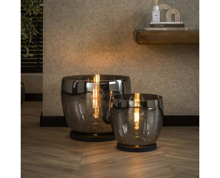 Vloerlamp UP XXL - Smoke grey glas