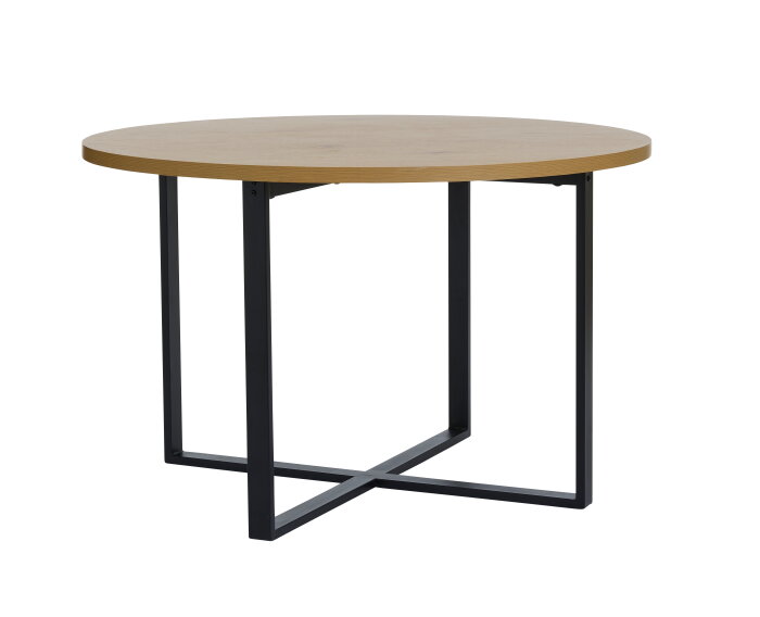 Eettafel Lugo rond eiken melamine Ø120 cm - Naturel