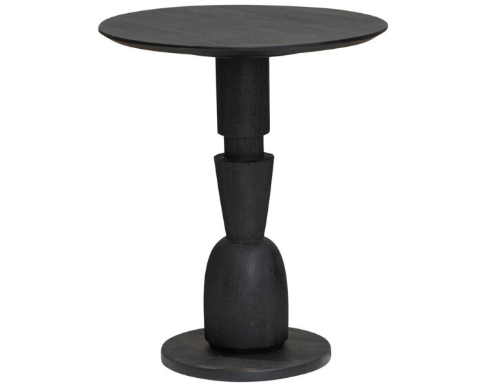 Bijzettafel Brunello GeoSculpt rond 50cm - zwart | Tower living