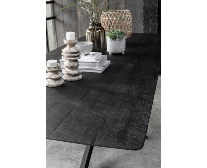 Timeless Black eettafel Curves 210 cm