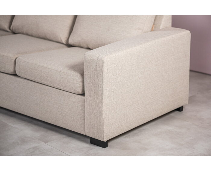 Hoekbank Eleven Links By-OLAF – Stof Inari 22 Beige – Moderne 3-zits hoekbank - 285x199 cm