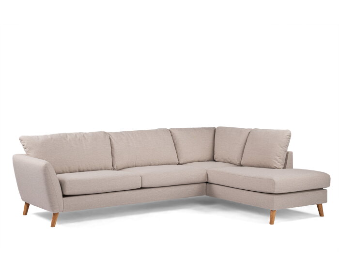 3 seater corner  right, fabric Inari 22, I460 beige, oak leg