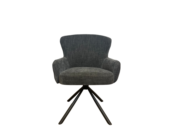 Eetkamerstoel Hanna | Charcoal Brown | Met armleuning