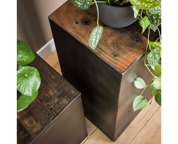 Bloementafel Raft 70 cm - Robuust hardhout