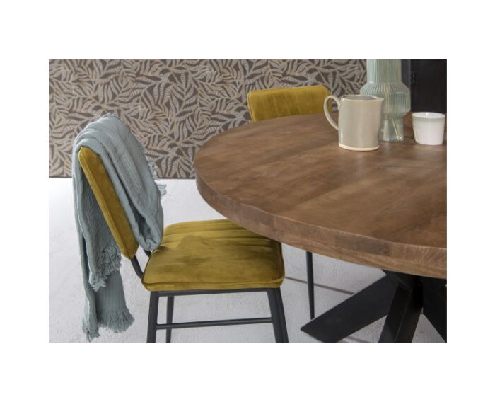 Ronde Brix Sturdy tafel kopen mangohout met matrix onderstel? va € 479
