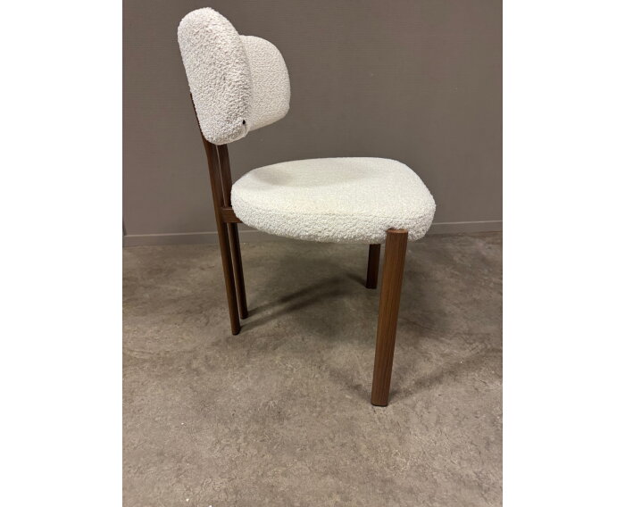 Eetkamerstoel Gio Japandi bouclé - wit