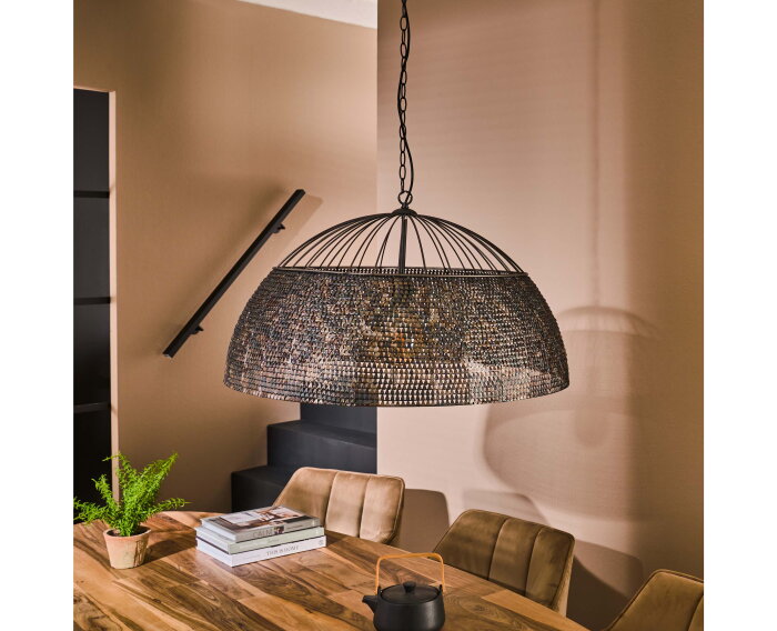 Hanglamp &Oslash;80 armor - Zwart bruin