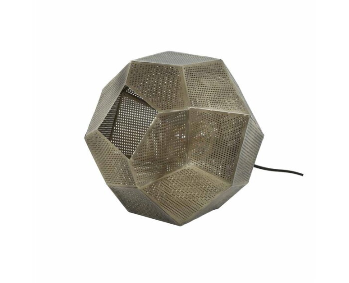 Tafellamp punched hexagon - Antiek koper finish