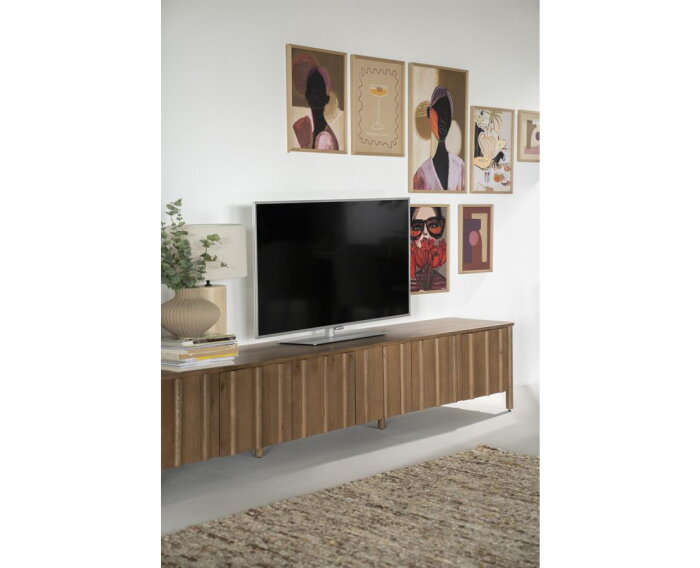 TV meubel Jake drs 264x47cm - bruin | Eleonora