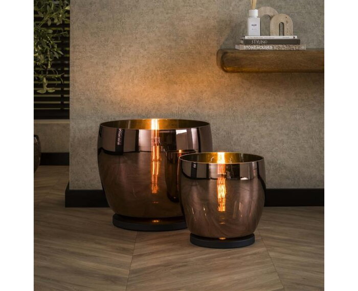 Vloerlamp UP XXL - Copper color glas