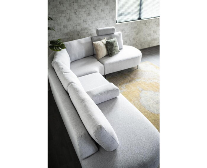 SEVN Danique modulaire hoekbank Leaf Ashgrey &ndash; 310x230 cm