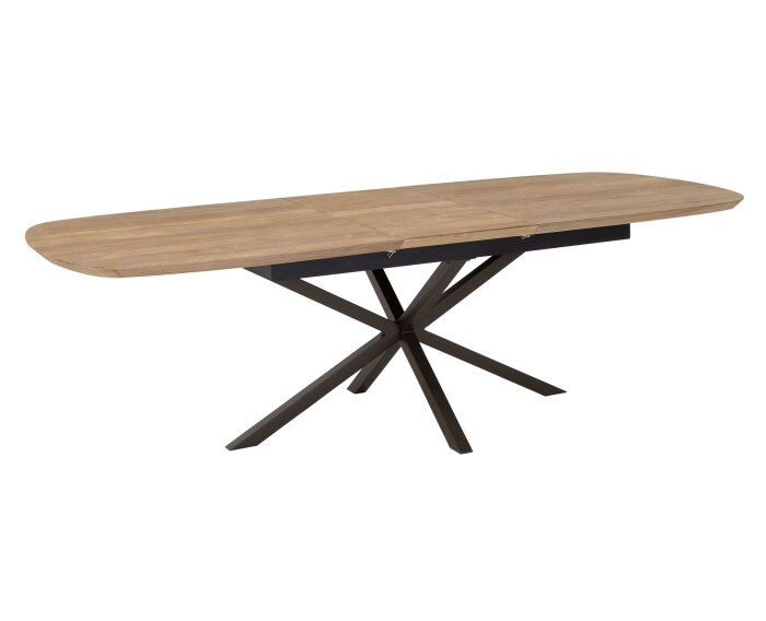 DTP home Utopia eettafel Deens ovaal teakhout uitschuifbaar - 76x210/260x105 cm