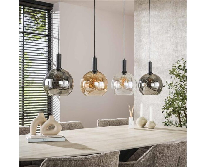 Hanglamp 4L tricolore Sfera - Artic zwart